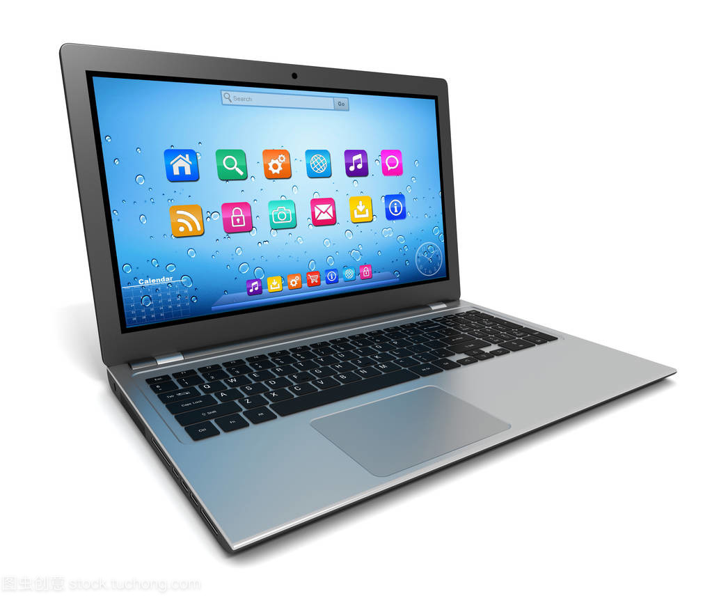 現(xiàn)代筆記本電腦 3D插圖隔離技術(shù)驅(qū)動未來計算